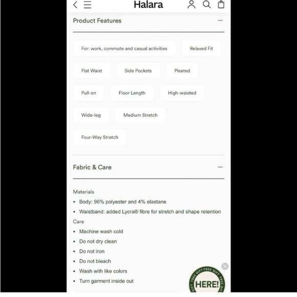 HALARA Dusty Rose Pull On Wide Leg Trouser Pants - Picture 7 of 11